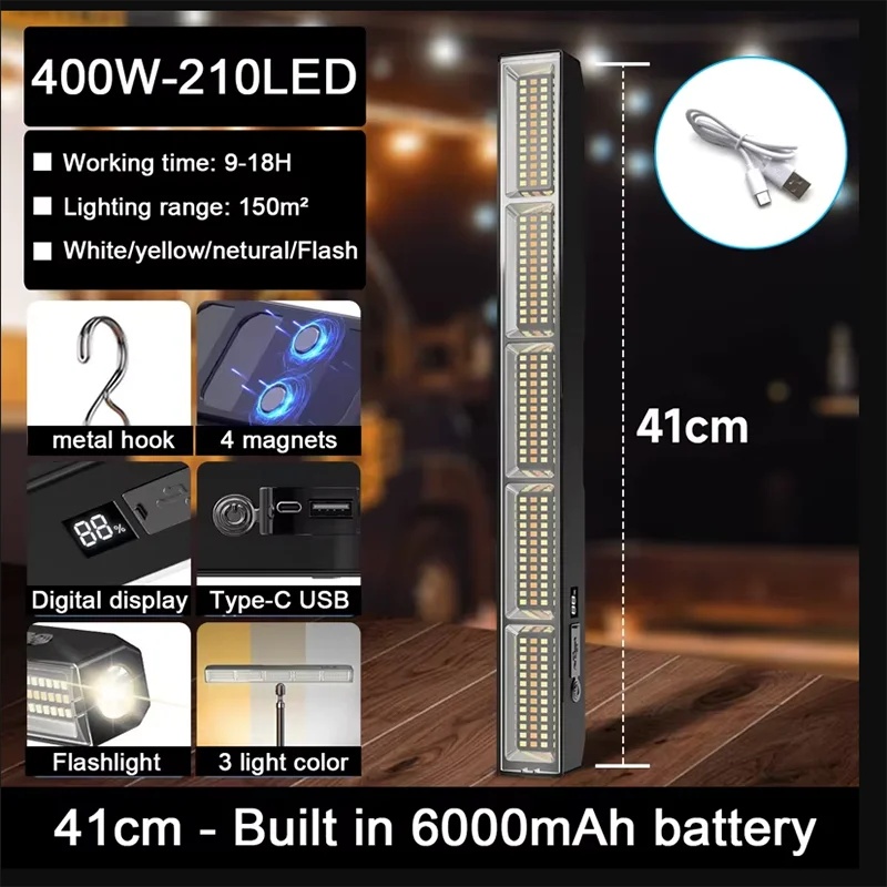 Power Bank - 41 cm – magnetyczna, diodowa lampa