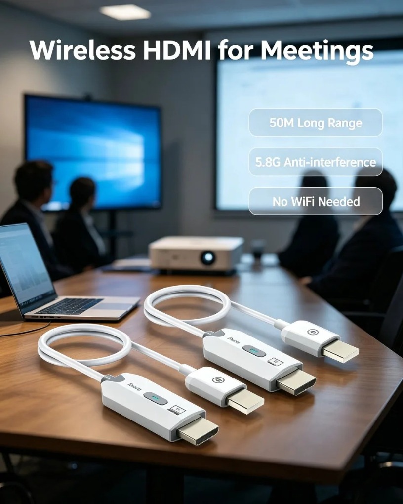 Hdmi Adapter - Bezprzewodowy przedłużacz HDMI 4K z funkcją